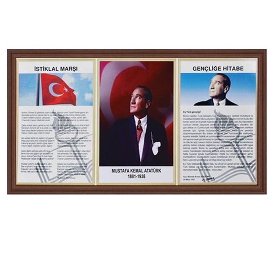 Atatürk Köşesi Lamine Çerçeve 50x90 