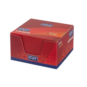 Kraf Küp Blok Beyaz 8x8 Cm