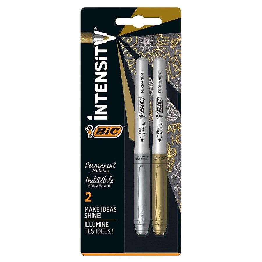 Bic Intensity Permanent Markör Altın-Gümüş 2Li Ka 