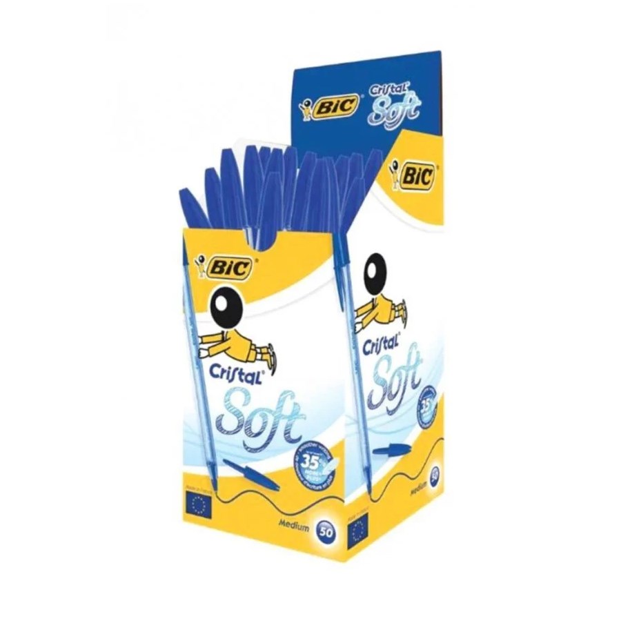 Bic Cristal Soft Tükenmez Kalem Mavi 