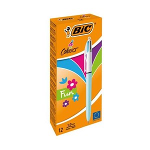 Bic 4 Colours Fun Gövde Mavi Tükenmez Kalem-tane-